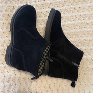 Black Suede Ankle Boots by Easy Spirt. Size 7.5